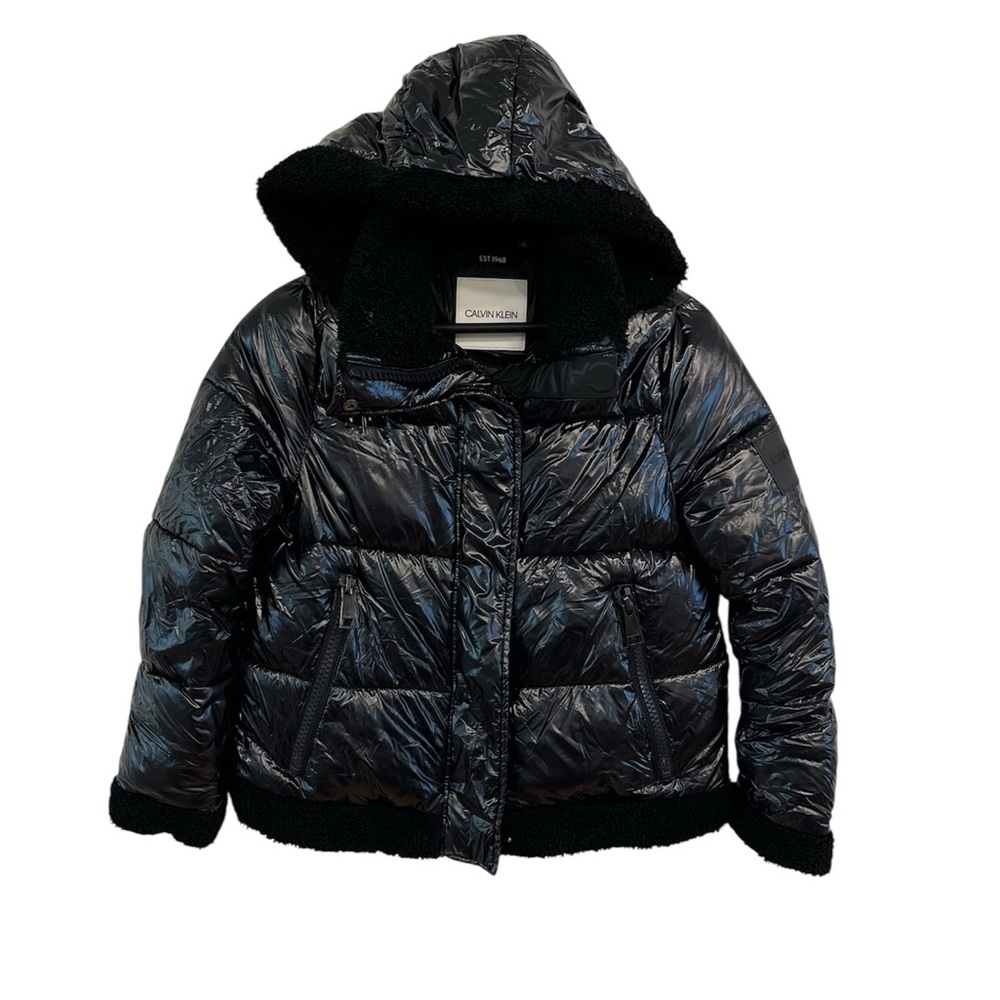 Calvin Klein Shiny Black Puffer Jacket